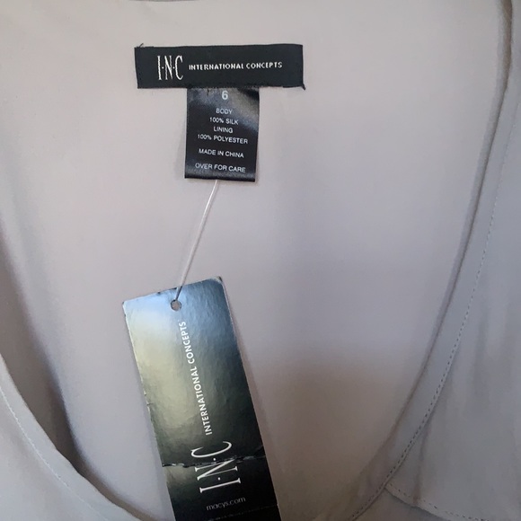 NWT 100% Silk Gray Ruffle Dress Sz. 6 BEAUTIFUL! - Picture 5 of 5